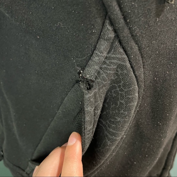 Air Jordan Hooded Long-sleeve Sweatshirt  Zip Up Men's Size XL Black Red (8) - Picture 5 of 12